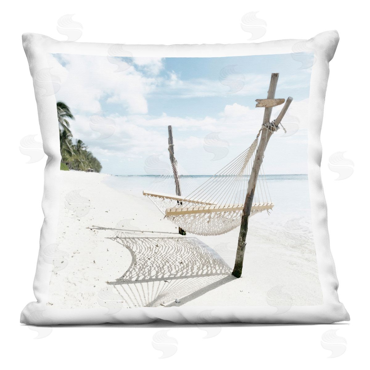 Noah Bay Beachside Idyll Scene Indoor Printed Pillow Art