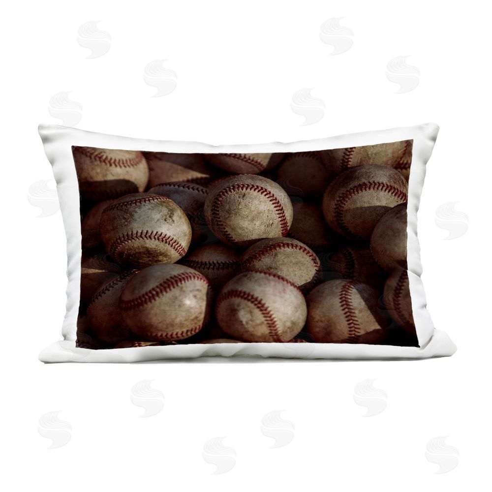 Marcus Prime Bin Of Baseballs Outdoor Printed Pillow