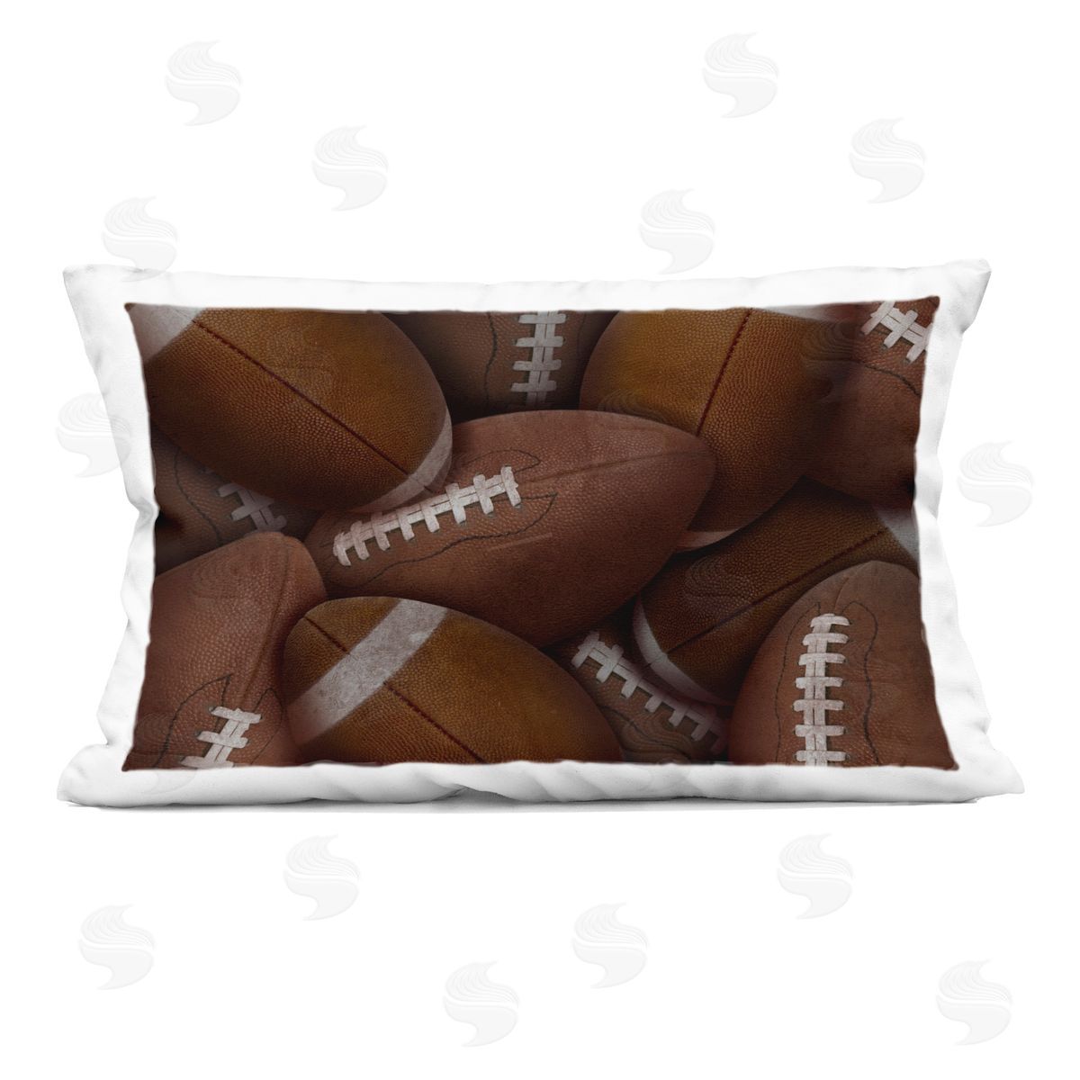 Marcus Prime Bin Of Footballs Indoor Printed Pillow Art