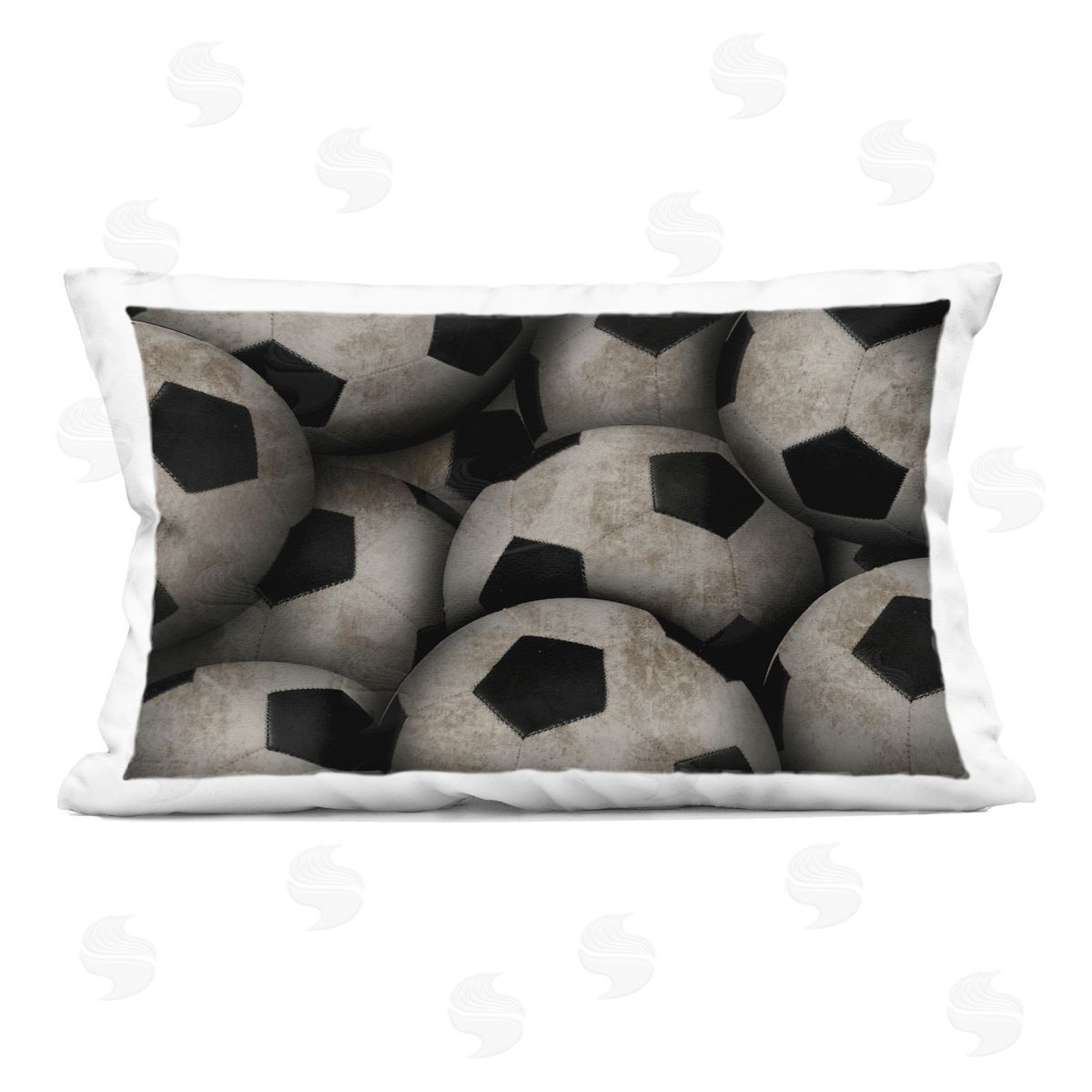 Marcus Prime Bin Of Soccer Balls Indoor Printed Pillow Art