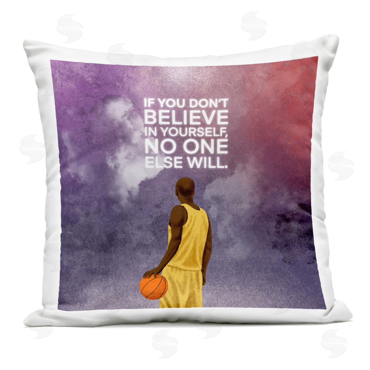 Marcus Prime Believe In Yourself Athlete Quote Outdoor Printed Pillow