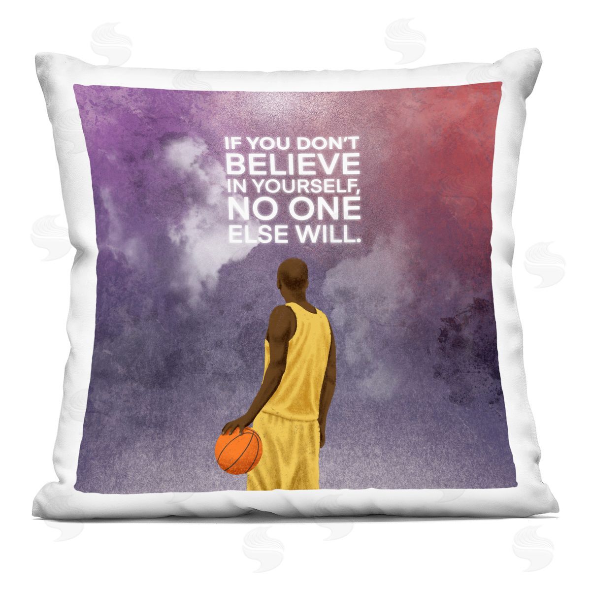 Marcus Prime Believe In Yourself Athlete Quote Indoor Printed Pillow Art