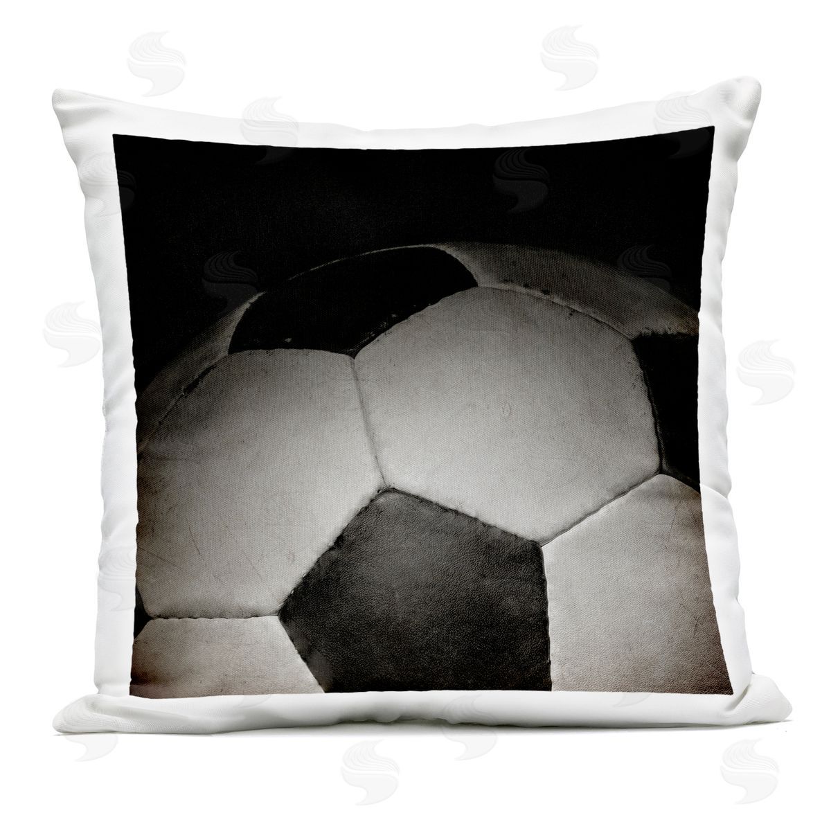 Kim Allen Soccer Closeup On Black Outdoor Printed Pillow