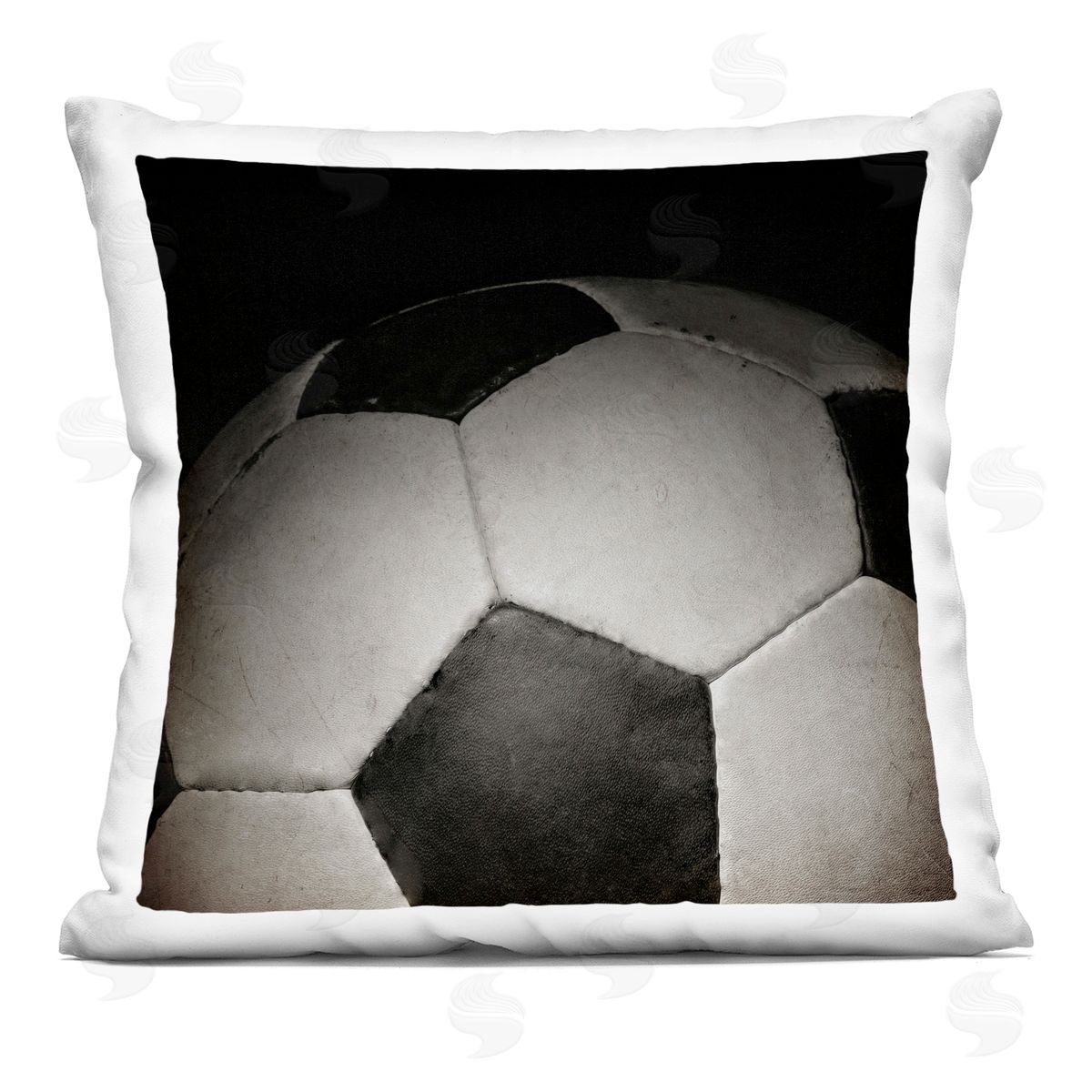 Kim Allen Soccer Closeup On Black Indoor Printed Pillow