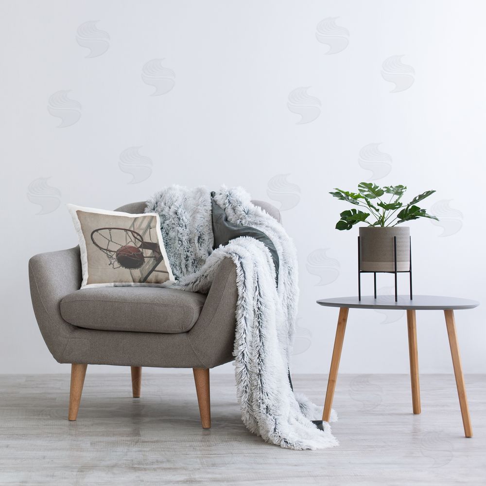 Kim Allen Be The Ball Basketball Indoor Square Pillow on Chair