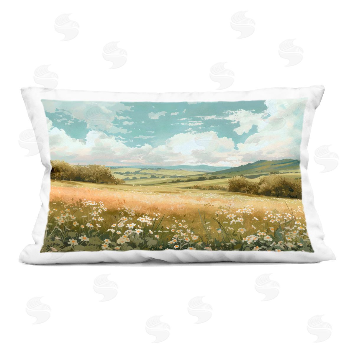 Creative Studio Scenic Daisy Valley Indoor Printed Pillow