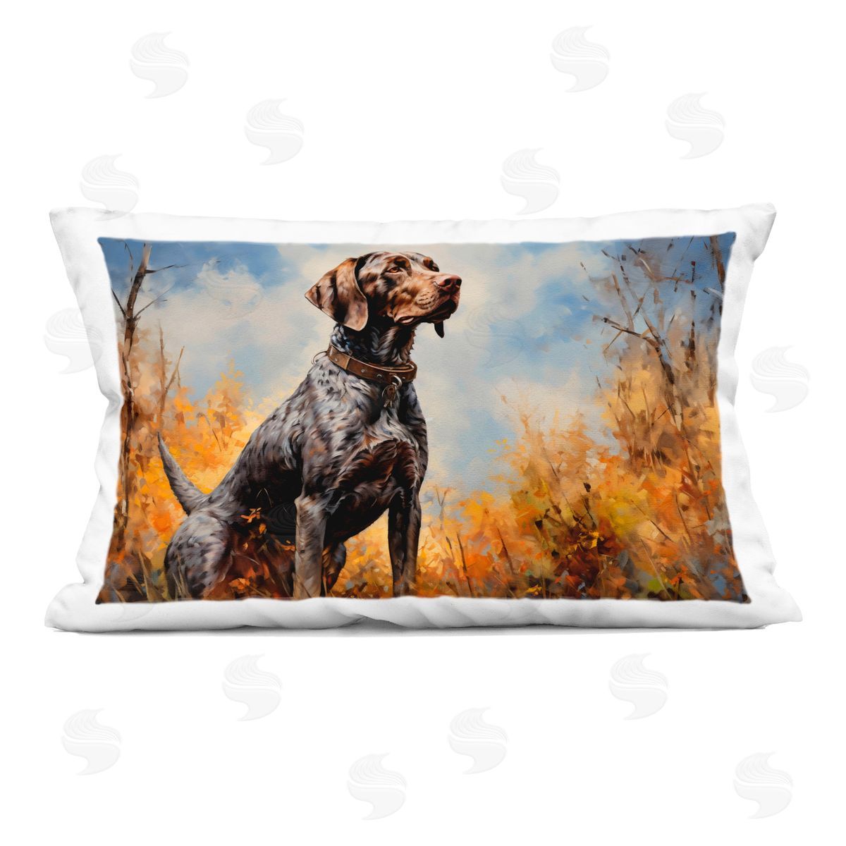 Creative Studio Brown Bird Hunting Dog Indoor Printed Pillow Art