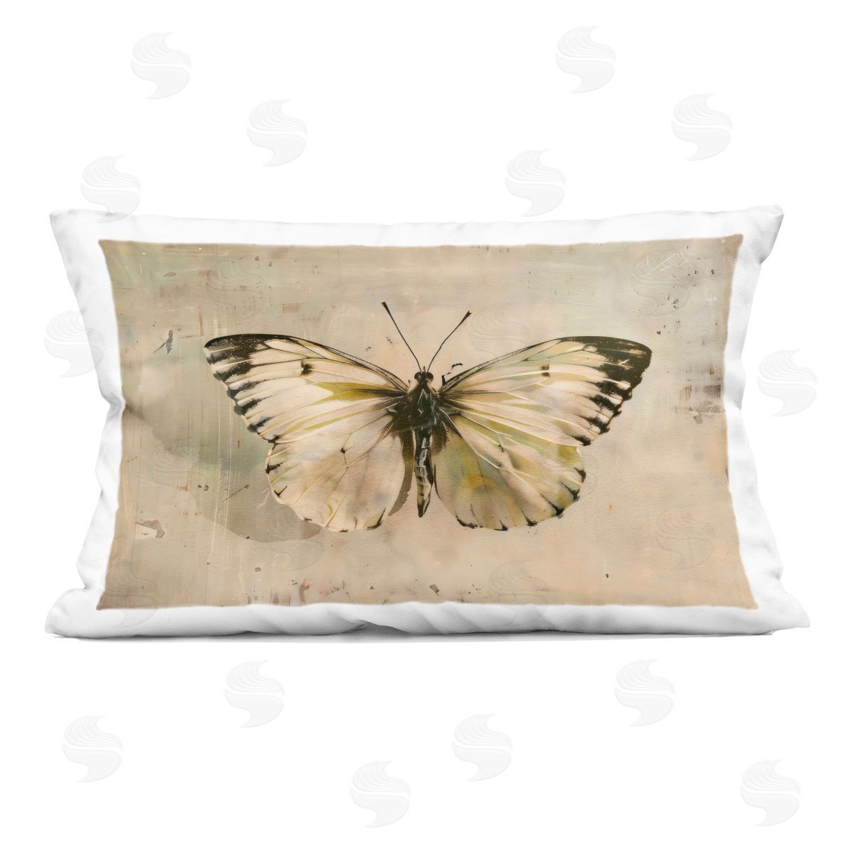 Creative Studio Graceful Vintage Butterfly Indoor Printed Pillow Art
