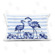 Paul Brent | Indigo Flamingos over Stripes