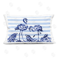 Paul Brent | Indigo Brushstroke Flamingos