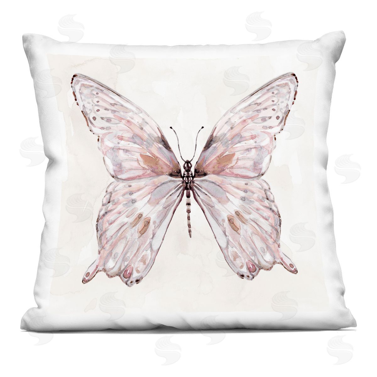Carol Robinson Blushing Butterfly Wings Indoor Printed Pillow Art