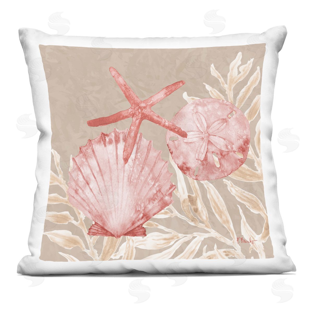 Paul Brent Tampico Shells & Starfish Indoor Printed Pillow