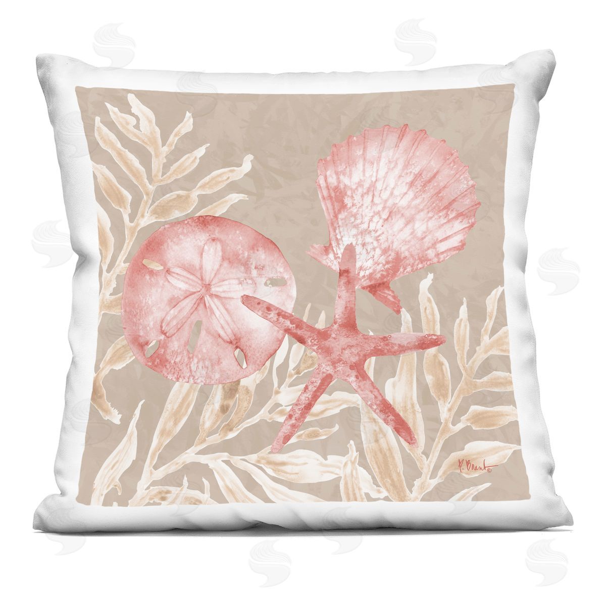 Paul Brent Tampico Shells & Sand Dollar Indoor Printed Pillow