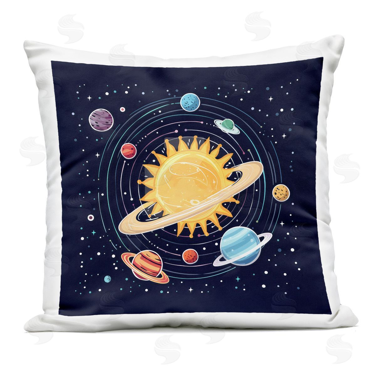 Creative Studio Solar System Planets Orbit Outdoor Printed Pillow