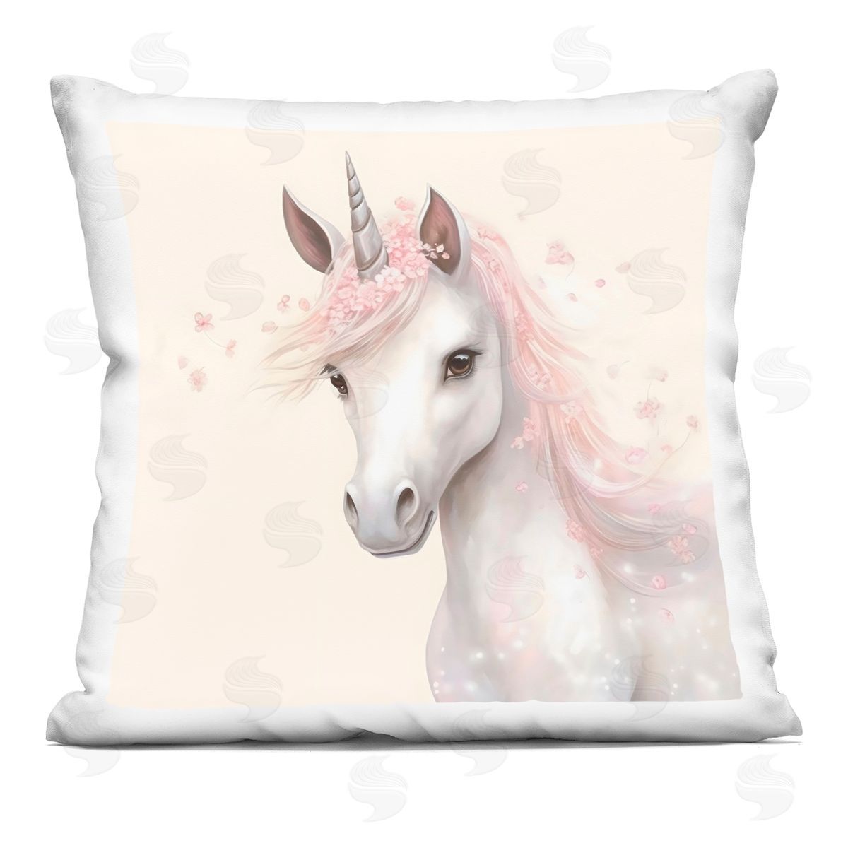 Creative Studio Fairy Unicorn Soft Petals Indoor Printed Pillow Art