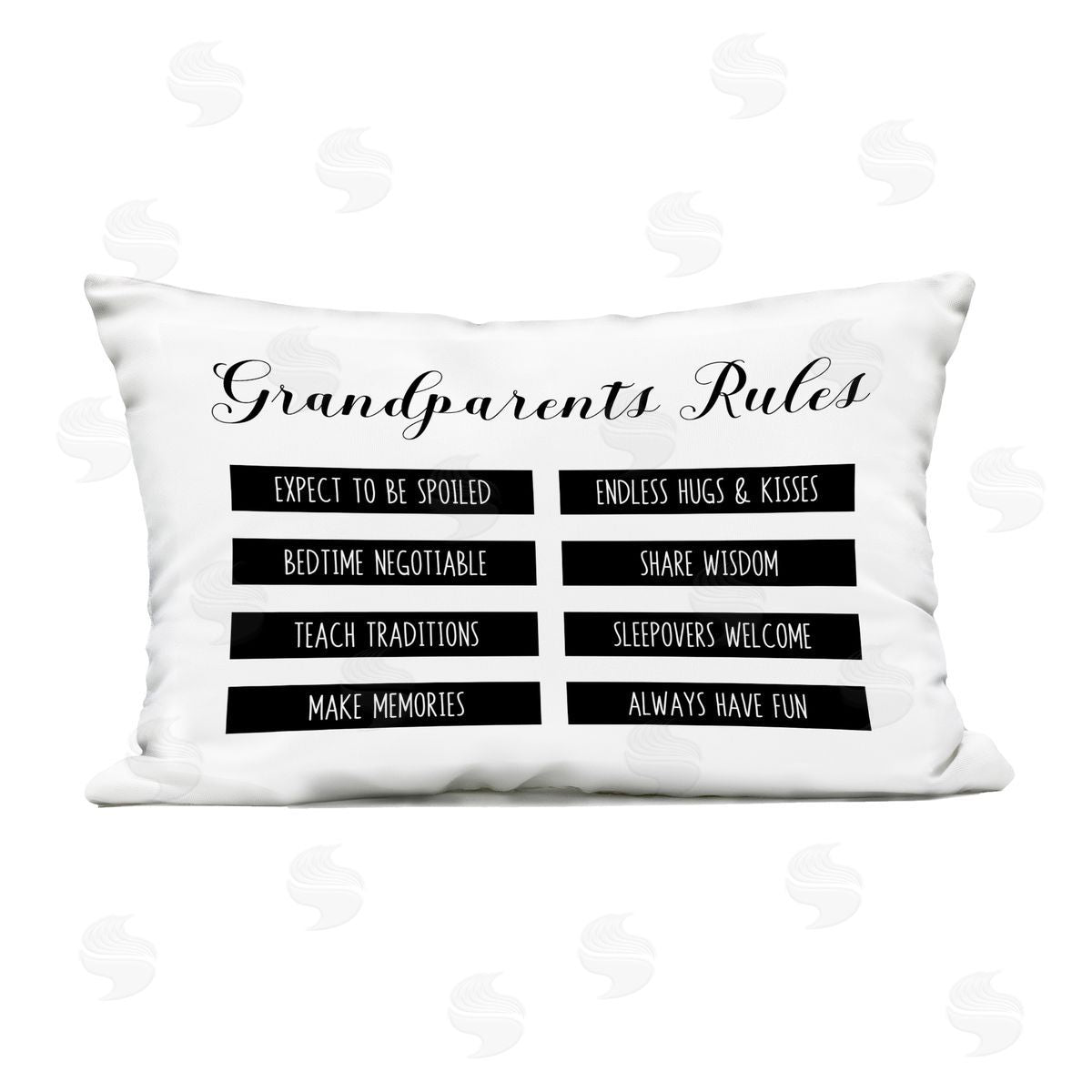 CAD Designs Grandparent's Rules Modern List Outdoor Printed Pillow