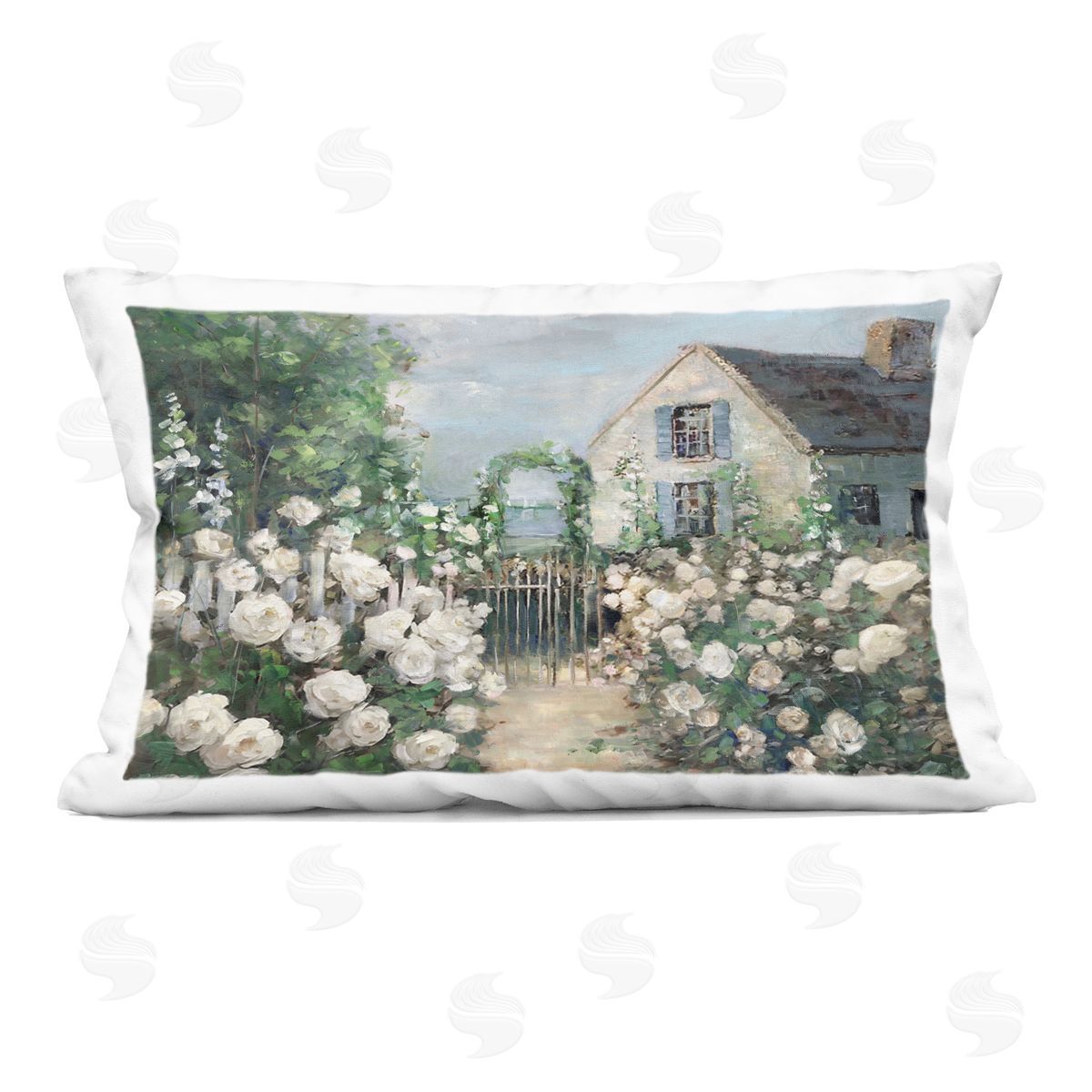 Sally Swatland Cottage at the Coast Indoor Printed Pillow Art