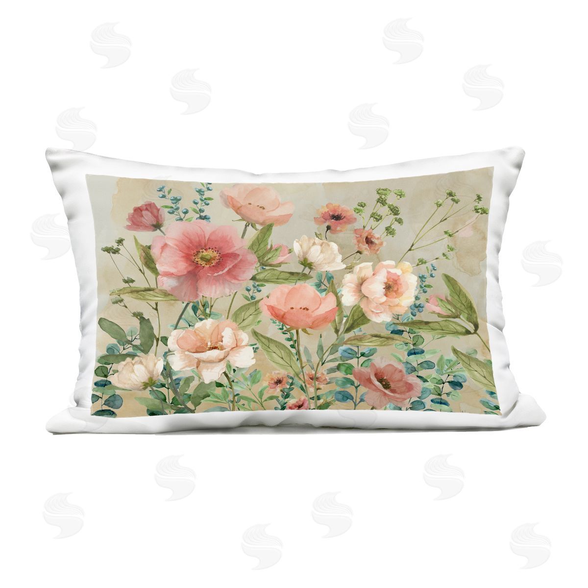 Nan Floral Surprise Garden Outdoor Printed Pillow
