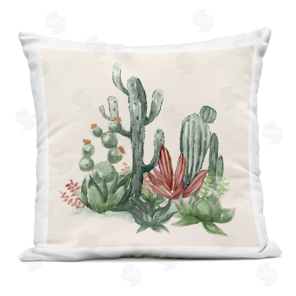 Nan Mojave Green Cacti Outdoor Printed Pillow