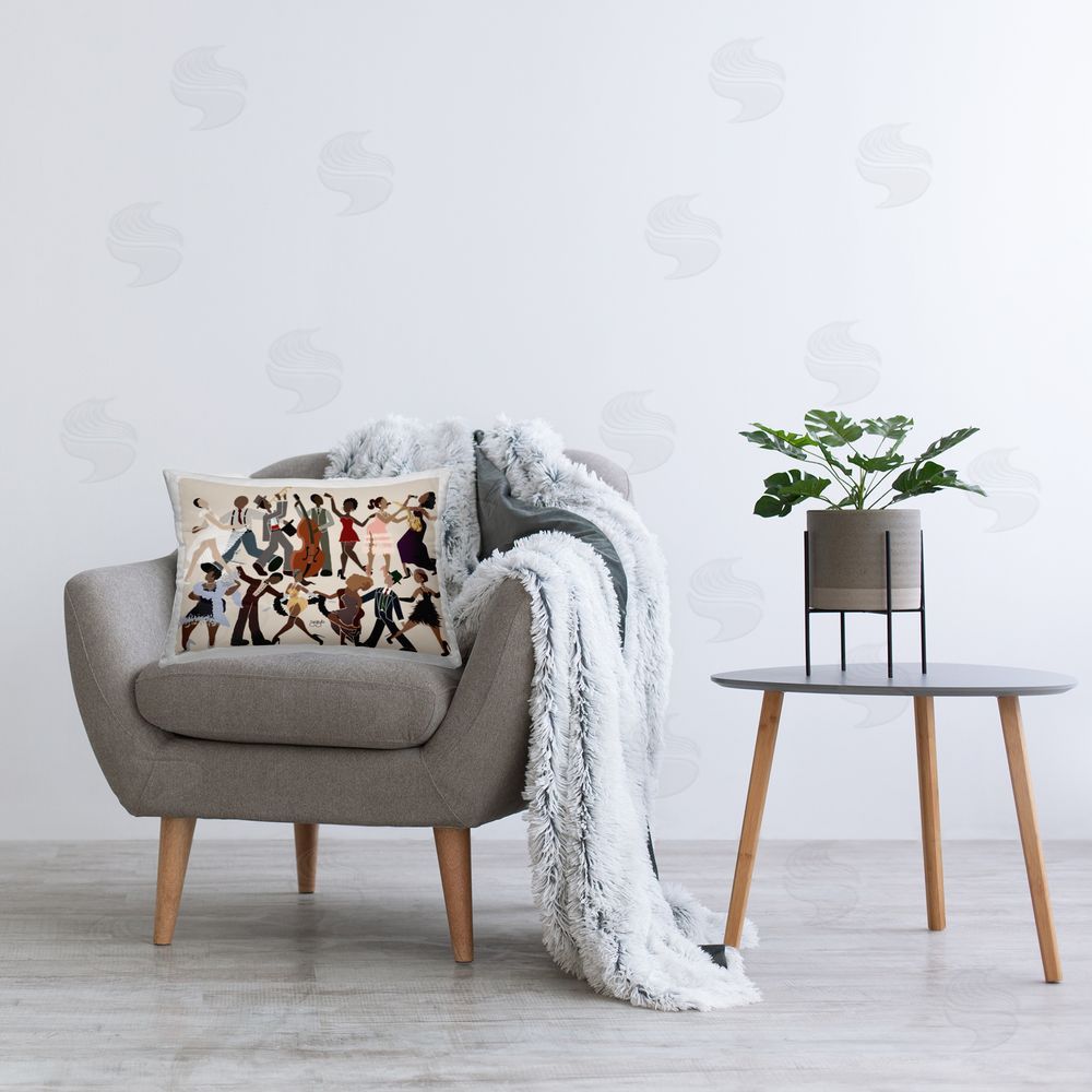 Sierra Siler Rhythm Jazz Dancers Indoor Rectangular Pillow on Chair