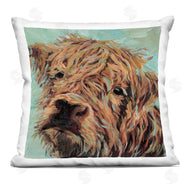 Wani Pasion | Highland Cattle on Green