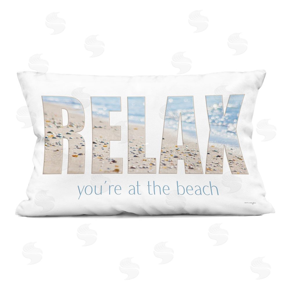 Seven Trees Design Relax You're At The Beach Indoor Printed Throw Pillow