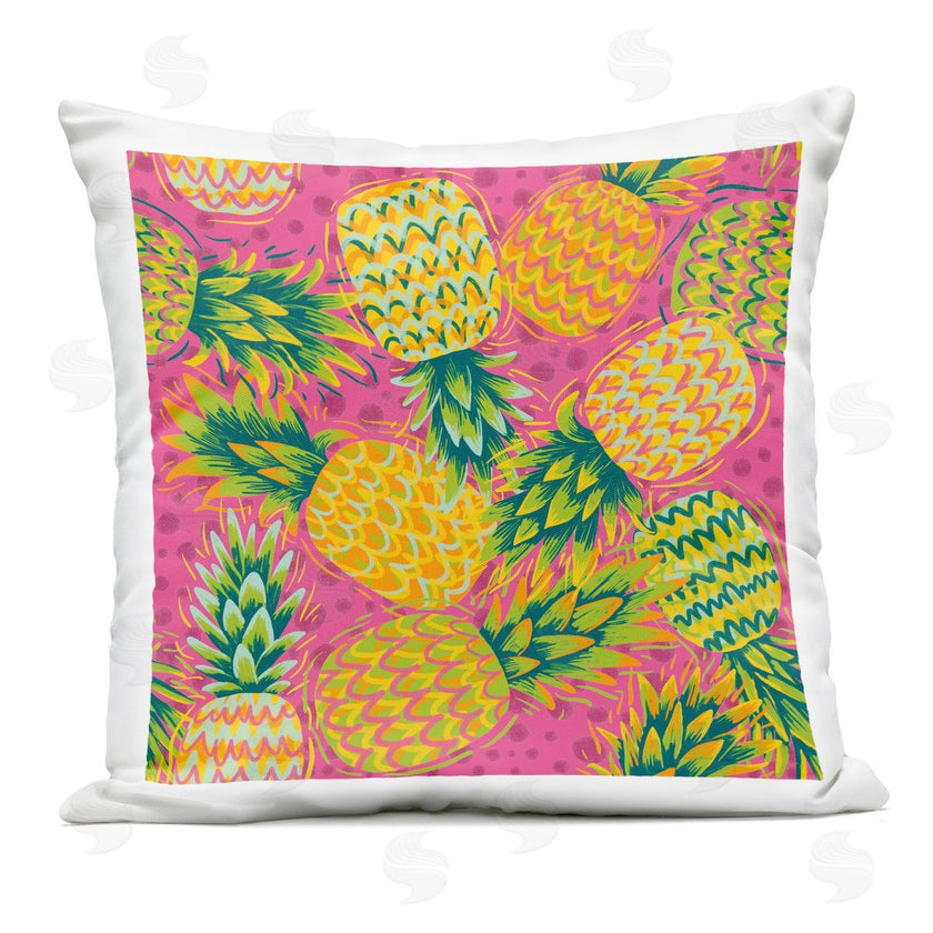 Jilly Jack Designs | Tropical Pineapples on Purple Dots
