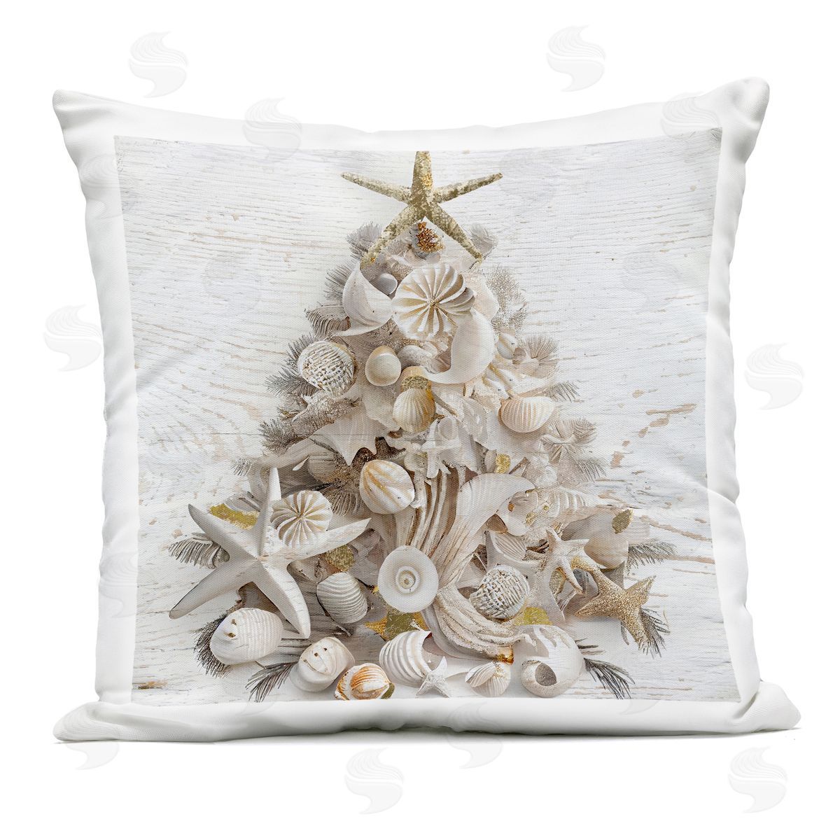 Sasha Beachy Shiplap Christmas Tree Outdoor Printed Pillow