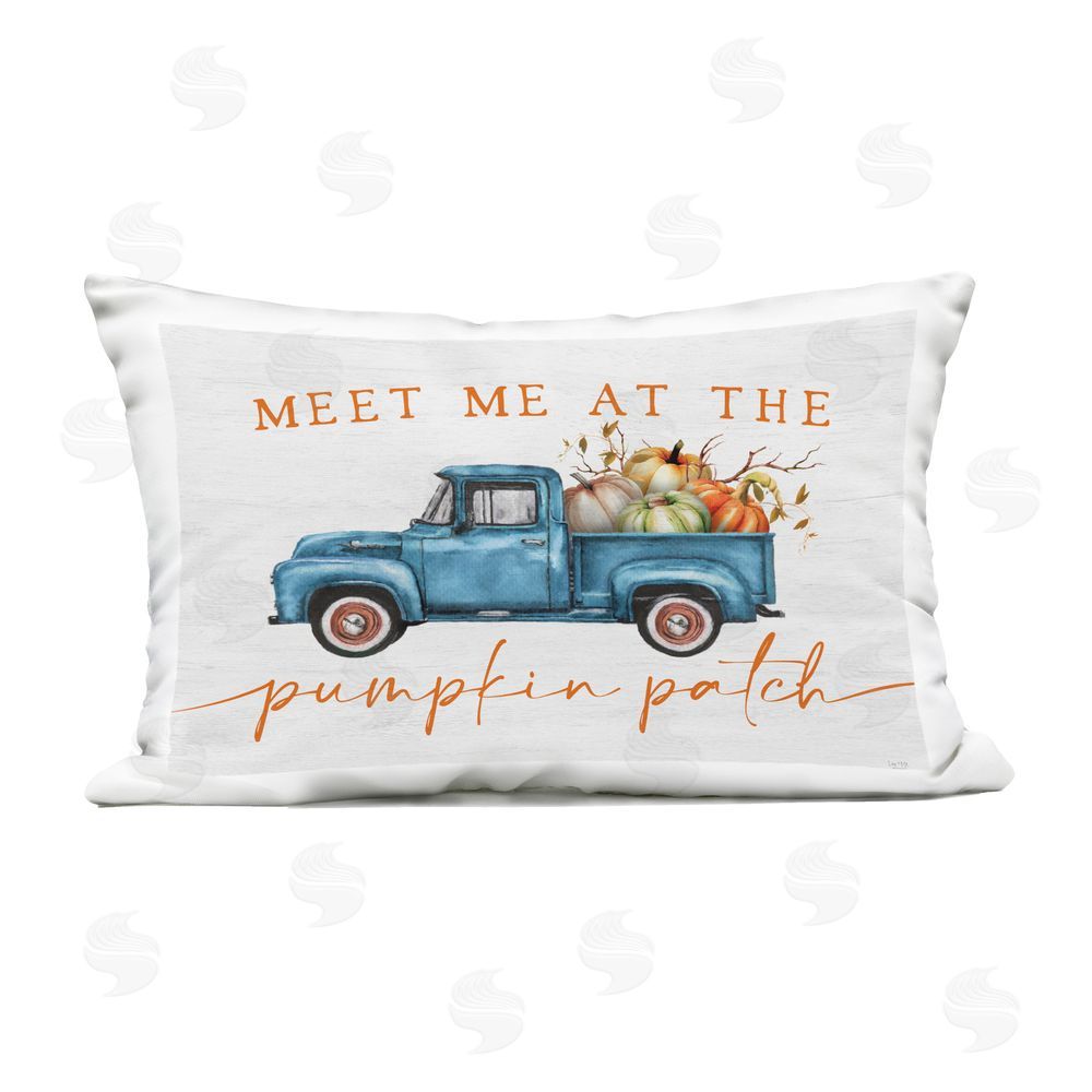 Lux + Me Designs Meet Me Pumpkin Patch Outdoor Printed Pillow