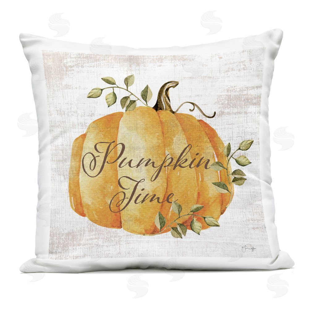 Yass Naffas Designs Pumpkin Time over Rustic Outdoor Printed Pillow