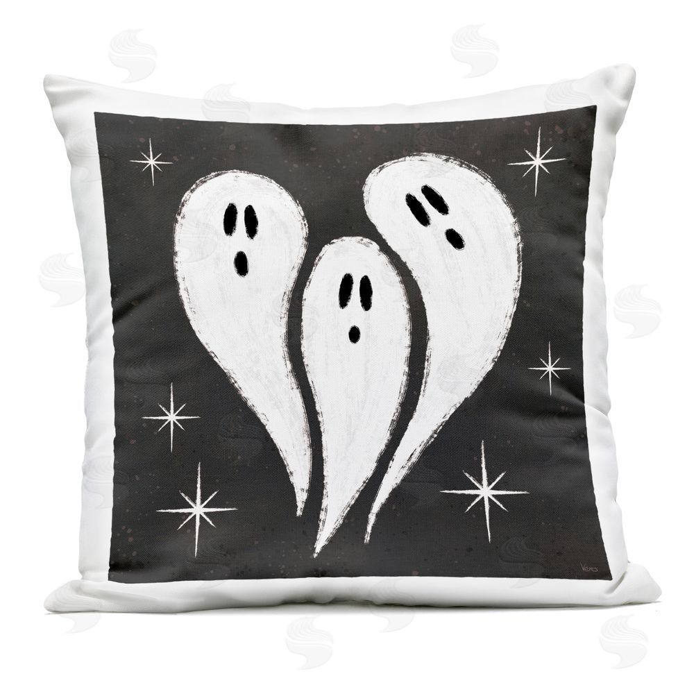 Veronique Charron Wee Bit Wicked Ghosts Outdoor Printed Pillow