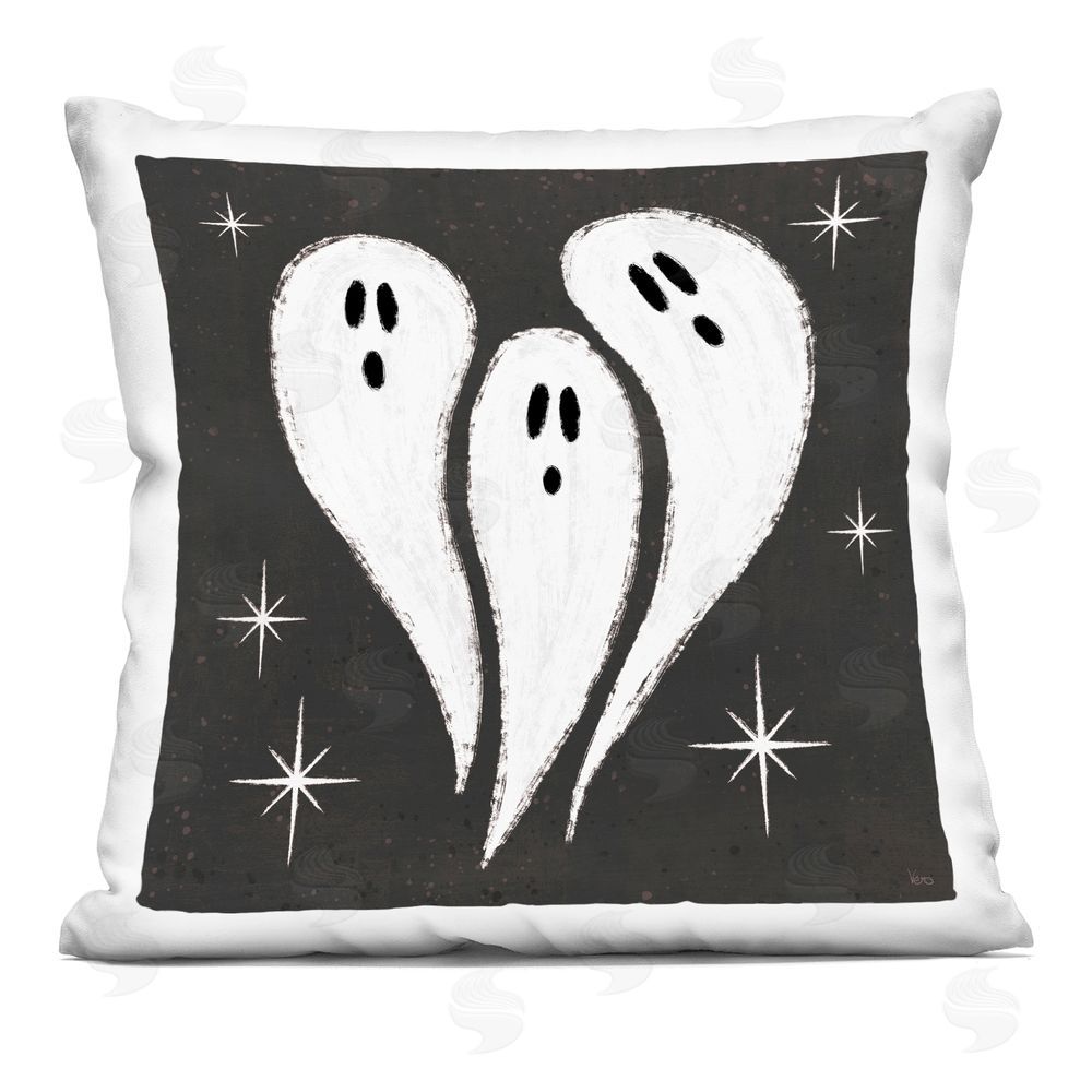 Veronique Charron Wee Bit Wicked Ghosts Indoor Printed Pillow