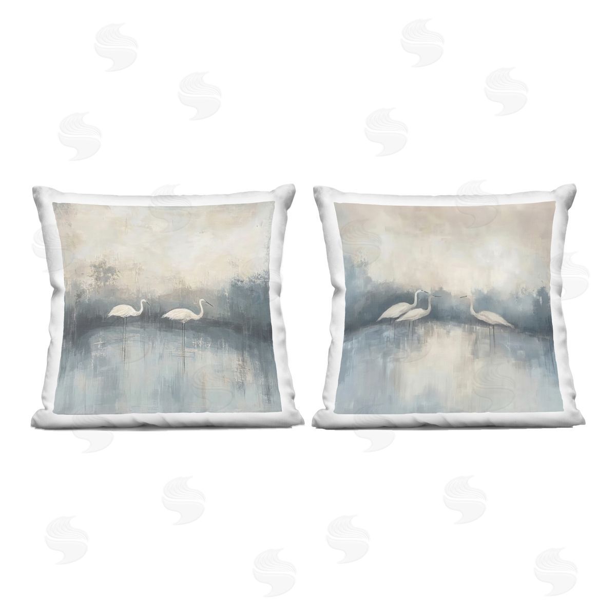 Mona Grace Still Waters And Soft Wings Plush Polyester Art Print Pillow