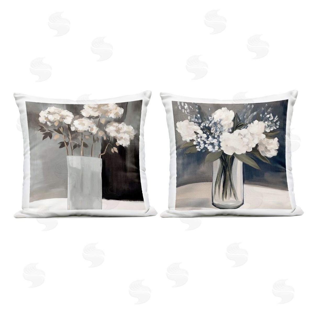 Mona Grace Vase Of Grace Flowers Plush Polyester Art Print Pillow