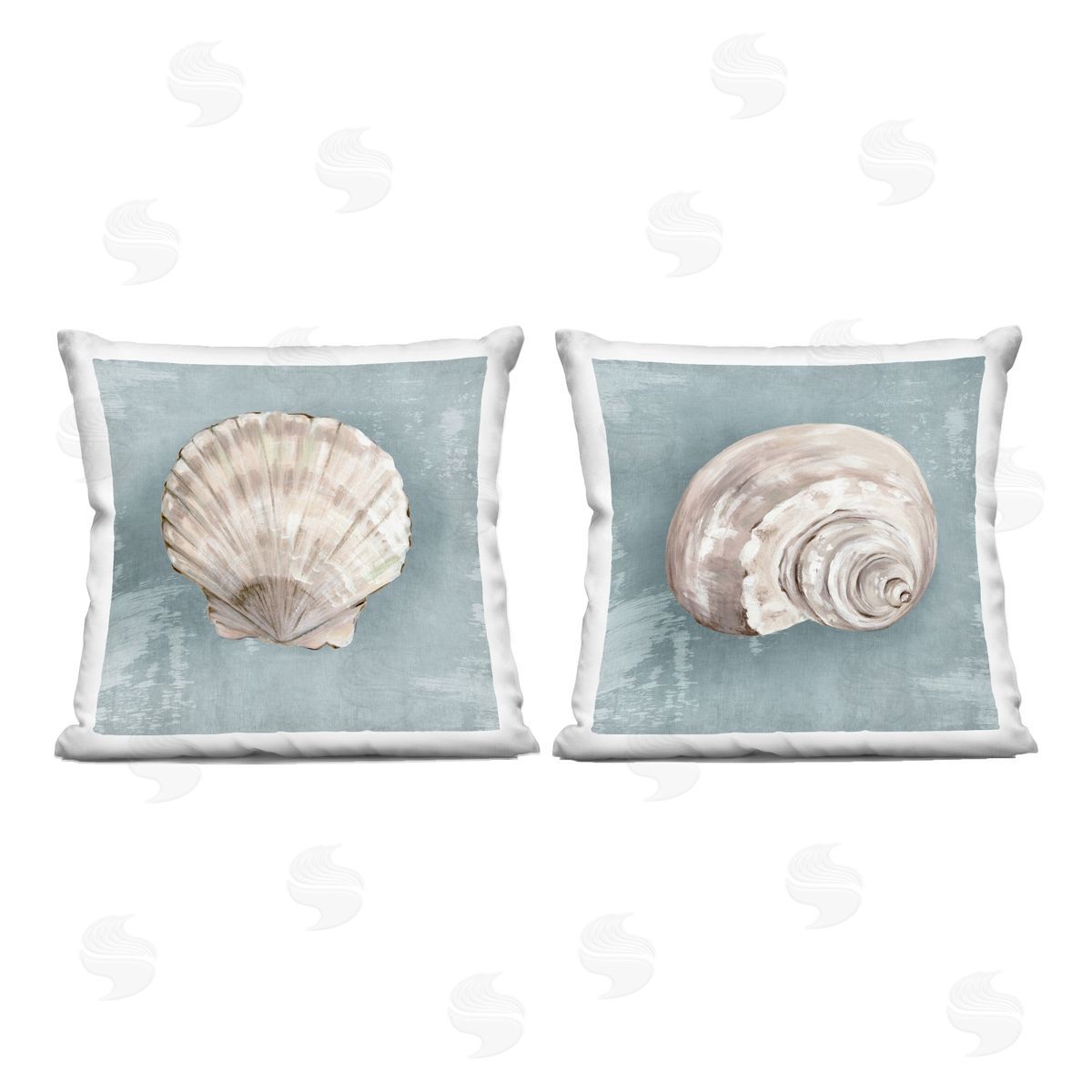 Eli Jones Seashell Whispers of Shore Plush Polyester Art Print Pillow