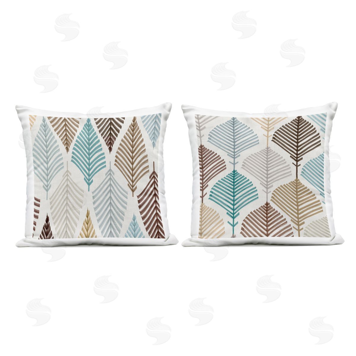 Eli Jones Boho Leaves & Stems Plush Polyester Art Print Pillow