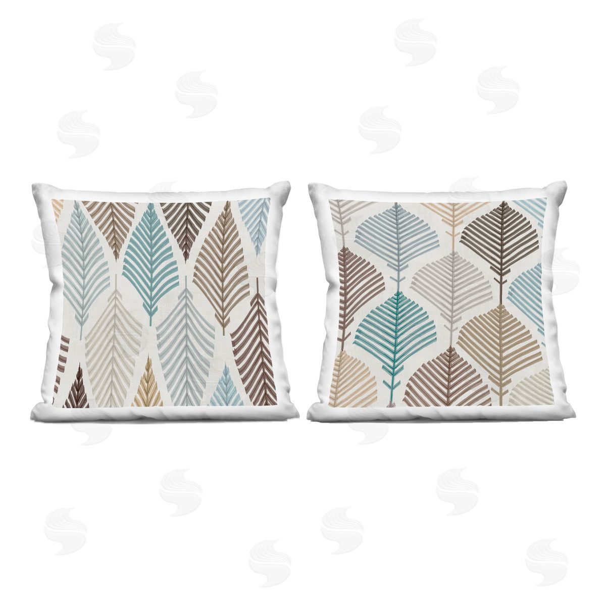 Eli Jones Boho Leaves & Stems Plush Polyester Art Print Pillow