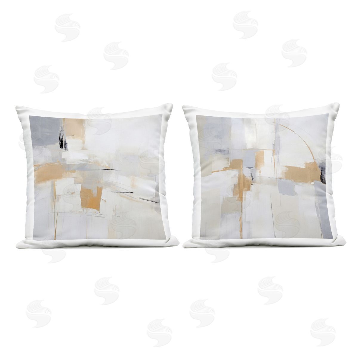 Irena Orlov Streaked Yellow Visionaries Plush Polyester Art Print Pillow