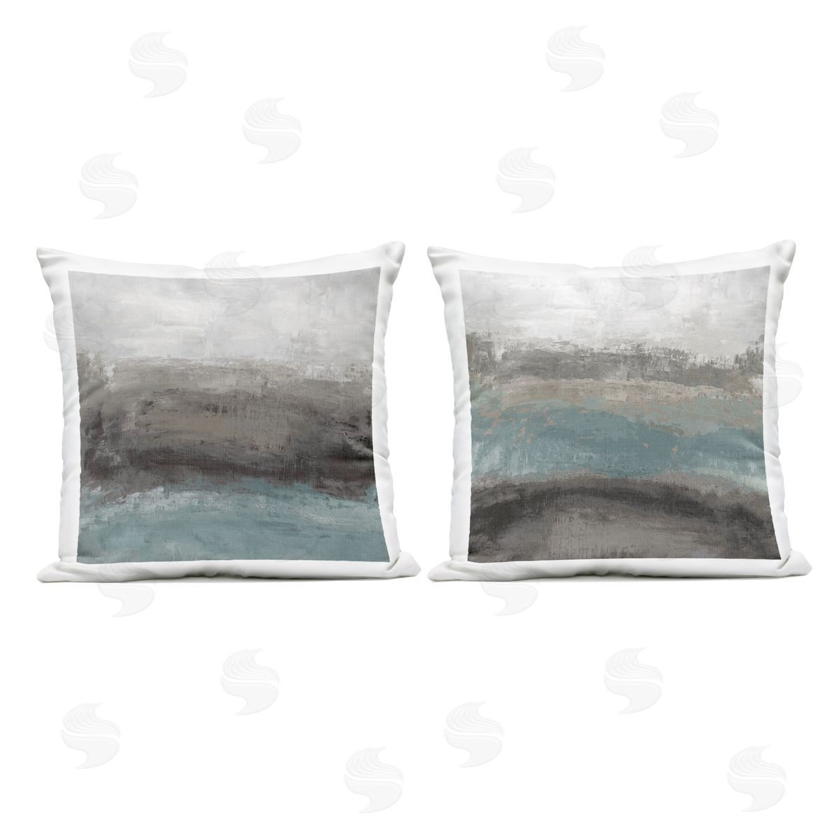 Hannah Dawson Dark Earth & Sea Plush Polyester Art Print Pillow