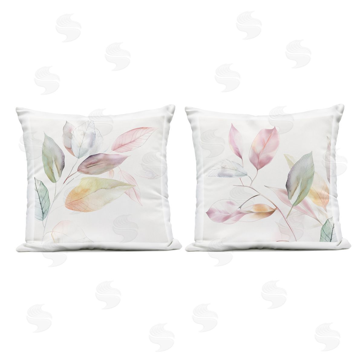 Raymond Powers Botanical Light Leaves Plush Polyester Art Print Pillow