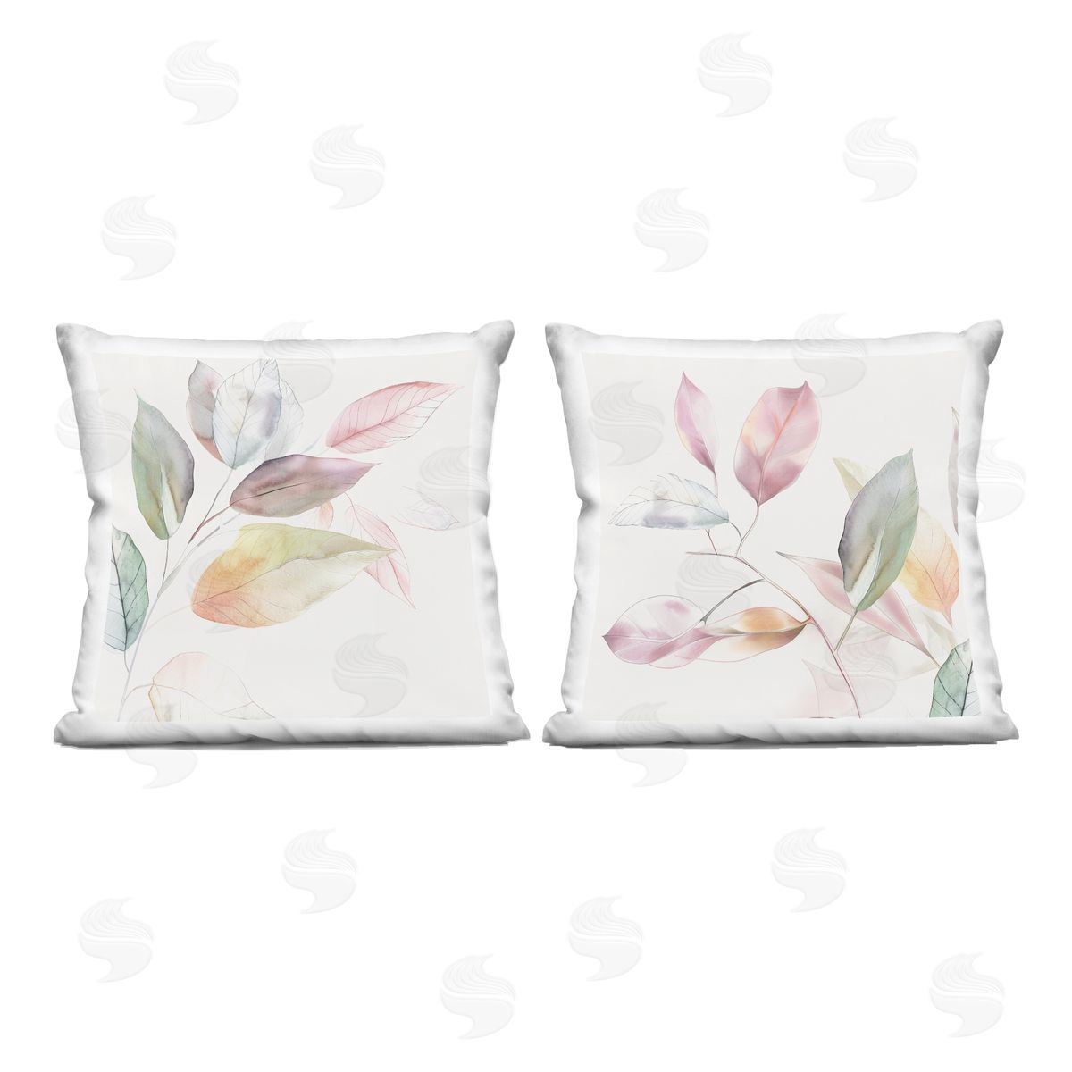 Raymond Powers Botanical Light Leaves Plush Polyester Art Print Pillow