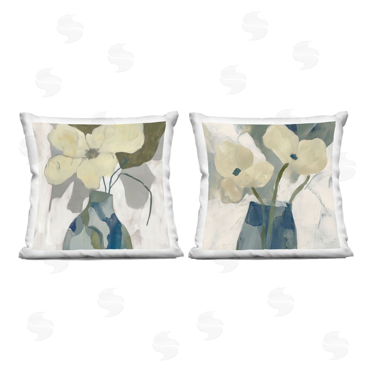 Elara Yasna Simple Petals Boho Plush Polyester Art Print Pillow