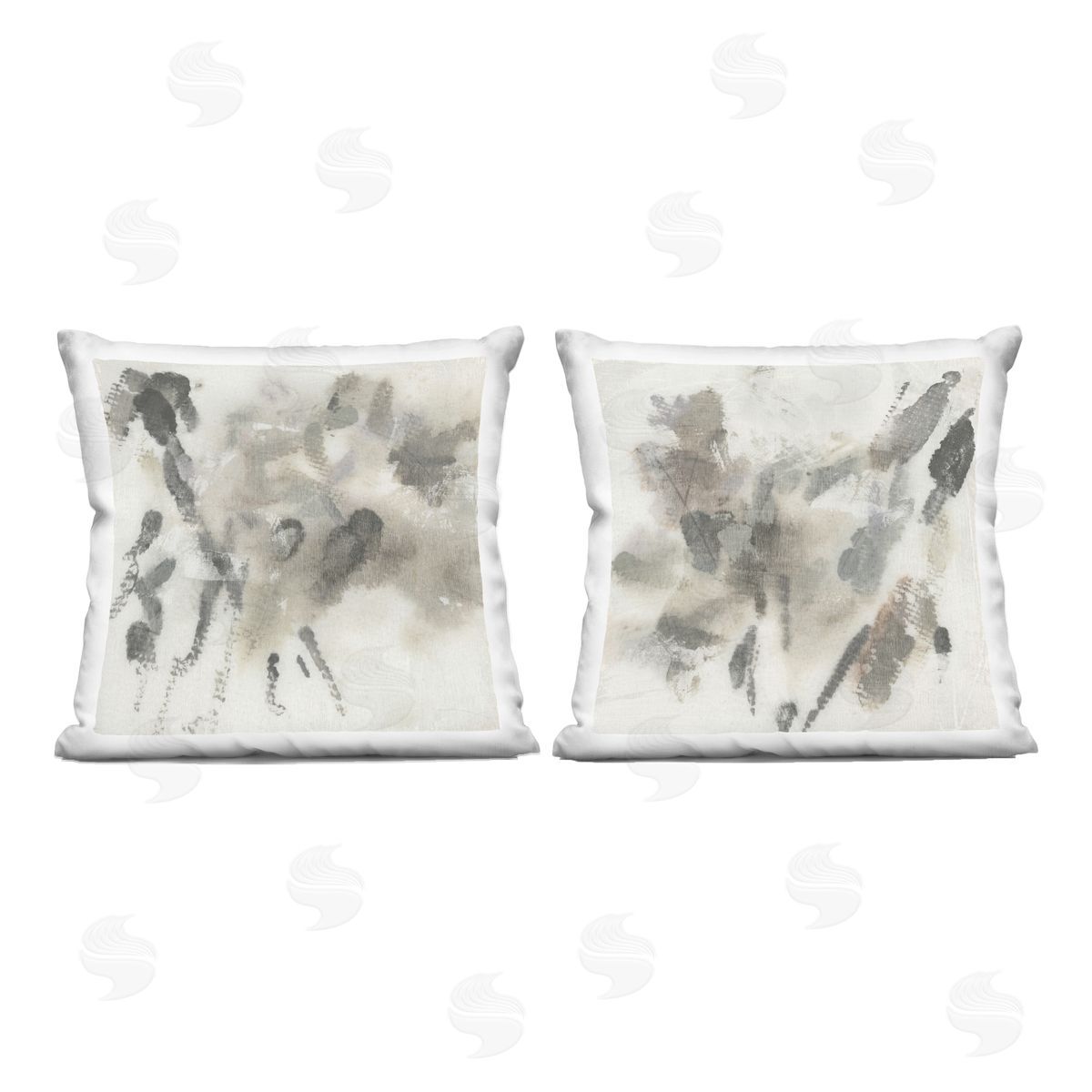 June Erica Vess Neutral Soft Embers Plush Polyester Art Print Pillow