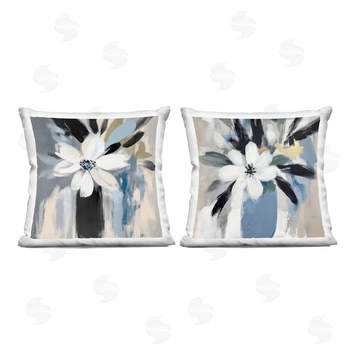 Mona Grace Timeless Florals in White Plush Polyester Art Print Pillow
