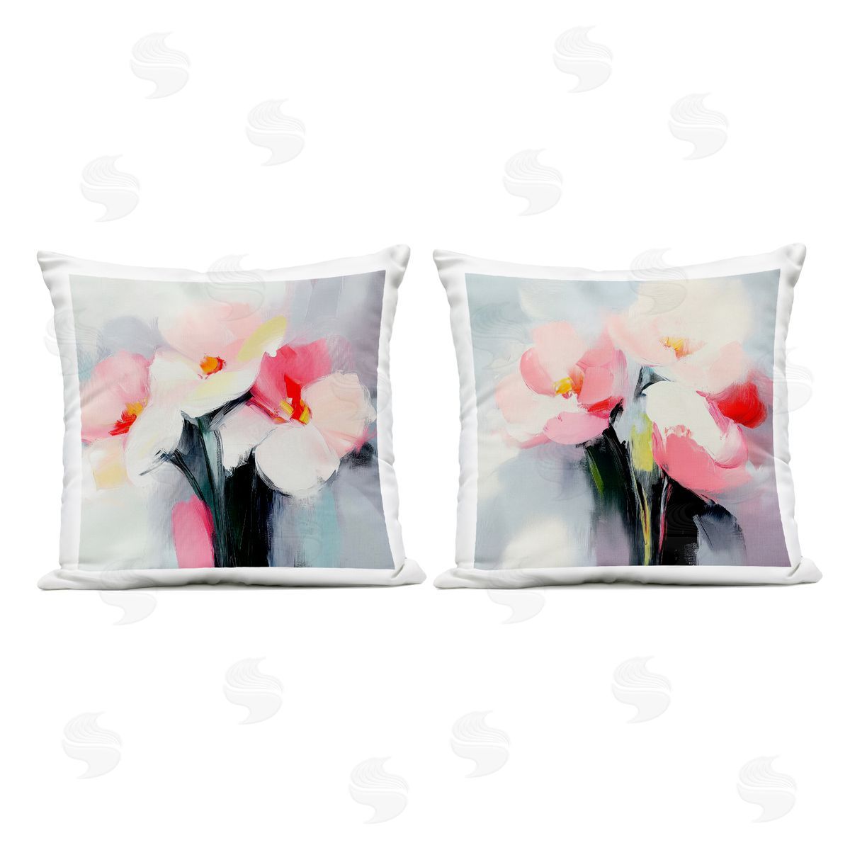 Mona Grace Floral Flare of Emotion Plush Polyester Art Print Pillow