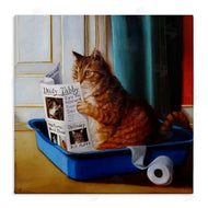 Lucia Heffernan | Litter Box Reading Funny Cat