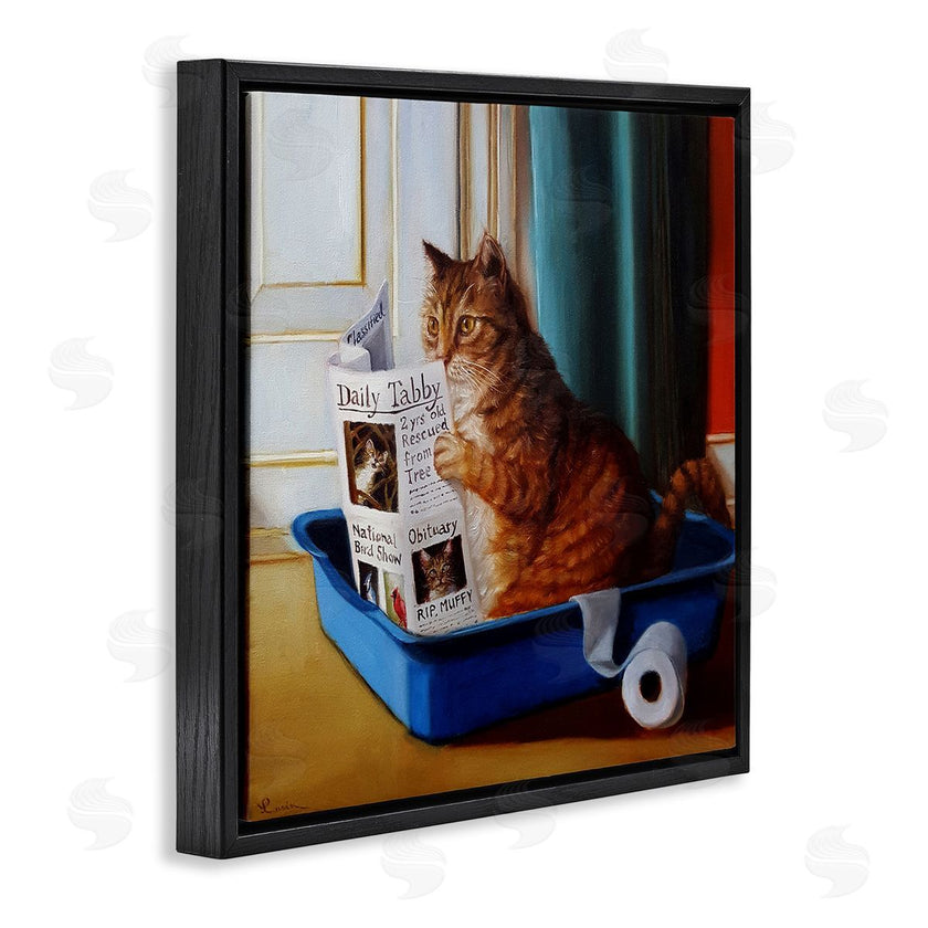 Lucia Heffernan | Litter Box Reading Funny Cat