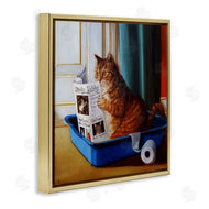 Lucia Heffernan | Litter Box Reading Funny Cat