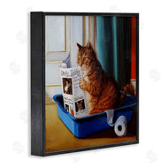 Lucia Heffernan | Litter Box Reading Funny Cat