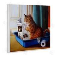 Lucia Heffernan | Litter Box Reading Funny Cat